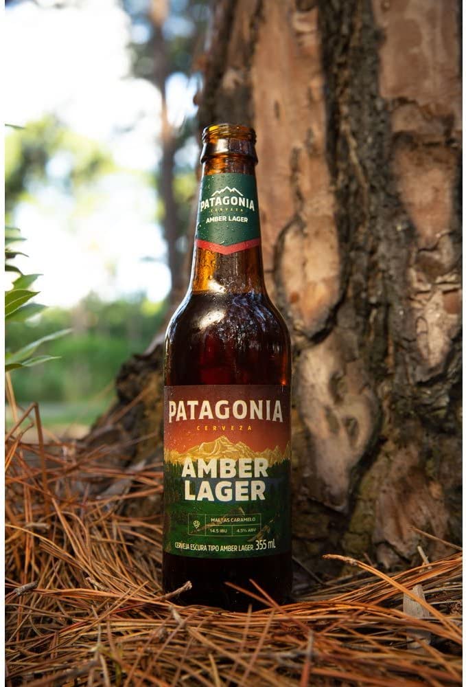Cerveja Patagonia Amber Lager, 355ml, Long Neck - Oferta na Mao