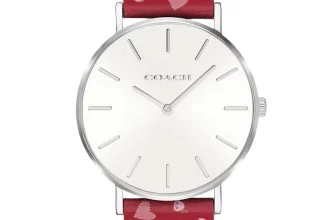 Relógio Coach Feminino Couro Vermelho 14503228