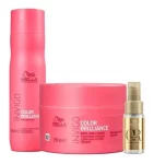 Kit Wella Pro Inv Brilliance Sh 250 + Masc 150 + Oil 30