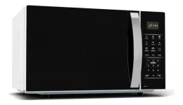 Micro-ondas Britânia Bmo38 33 Litros Limpa Fácil 1400w Branco Com Preto 220v