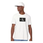 Camiseta Calvin Klein Jeans New Logo Black Block Branca