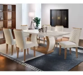 Conjunto Sala De Jantar 6 Cadeiras Kate Espresso Móveis