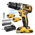 Furadeira Com Chave De Fenda Escovada 21v – 2 Baterias