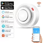 Tuya-Detector De Fumaça Proteção Contra Incêndios, Sistema De Segurança De Som, Smart Wi-Fi Sensor, 85dB, Controle De Aplicativos, Bombeiros, Smartlife – AliExpress