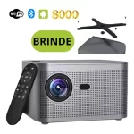 Kit Projetor Inteligente Hy350 Smart Tv Cpuh713 Full Hd 4k Brilho 15.000 Lúmens Android 11 Cor Preto + Suporte Para Tripé Brinde 110v/220v
