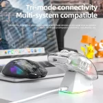 Attack Shark X2 Pro Transparente Design Ergonômico Magnético Recarregável Bluetooth Mouse Indicador de Nível de Bateria Mouse para Jogos – AliExpress 7