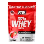 Whey Protein 100% Concentrado Refil 900g Sabor Morango – Ftw