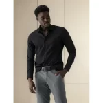 Camisa Aramis Cosmo Stretch Algodão Poliamida Preta