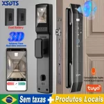 Tuya 3d rosto intercomunicador em tempo real fechadura da porta inteligente câmera de segurança senha de impressão digital biométrica chave eletrônica desbloqueio – AliExpress 30