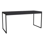 Mesa De Computador Escrivaninha Preta Pé Metalon Industrial 120×60 Jm3 Móveis