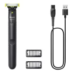 Aparador De Pelos Philips Oneblade Qp1424/10 Na Cor Cinza Chumbo – 127/220v