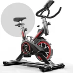 Bicicleta Ergométrica Fitness Para Cardio E Musculação Com Base Cor Preto E Vermelho Epsilon Marca Redin 8kg Inercia