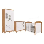Quarto Bebê Berço Americano Marquesa Guarda Roupa Cômoda Uli