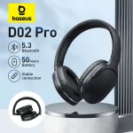 Baseus d02 pro sem fio bluetooth fones de ouvido estéreo alta fidelidade dobrável esporte com cabo áudio para iphone tablet – AliExpress 44