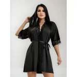 Robe Hoby Microfibra Renda Luxo Sensual Conforto Hobby Cores