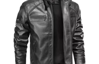 Jaqueta De Couro Masculina Slim Forrada