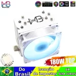 Wovibo 4 tubo de calor cpu cooler ventilador pwm 4pin argb rgb intel 115×1200 1700 2011 x79 x99 amd am4 am5 radiador – AliExpress 7