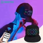 Chapéu led tela de exibição luz diy inteligente pixel matriz chapéu beisebol recarregável bluetooth controle app hip hop rua festa decoração – AliExpress 39