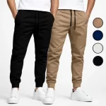 Kit 2 Calças Jogger Camuflada Sarja Masculina Punho Elastico