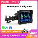 Eyki painel digital portátil para motocicleta, 5 polegadas, sem fio, carplay, moto, android, navegação gps automática, monitor de tela bt5.0 – AliExpress