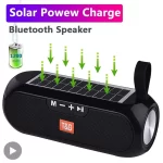 Rádio solar fm ao ar livre portátil sem fio bluetooth alto-falante caixa de som música subwoofer baixo aux pc tv computador tv alta fidelidade estéreo mp3 – AliExpress 44