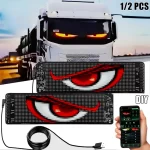 1/2 pçs tela led luz olho do diabo usb plug-in diy app controle flexível rolagem exibição de animação de texto para pára-brisa do carro – AliExpress 39