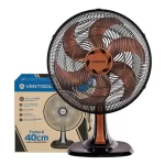 Ventilador Osc Mesa Turbo 6p 40cm Bronze 127v Premium Cor Da Estrutura Preto Ventisol