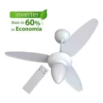 Ventilador De Teto Inverter Wind Com Controle Ventisol Cor Branco Diâmetro 96cm 127/220v
