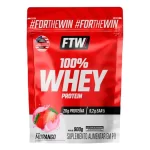 Whey Protein 100% Concentrado Refil 900g Sabor Morango – Ftw