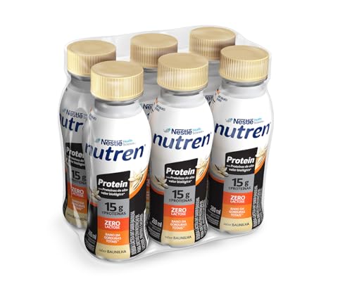 Bebida Láctea Nutren Protein 15g de proteínas Baunilha 260ml – Pack com 6 unidades