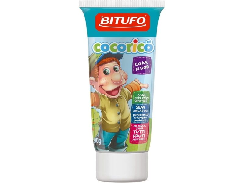 Bitufo Gel Dental Cocoricó Com Flúor Sabor Tutti Frutti 90 G