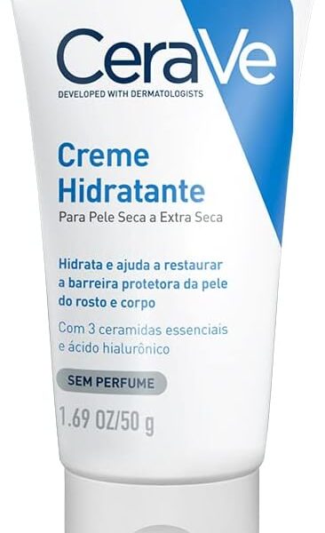 CeraVe, Creme Hidratante Corporal, com textura Cremosa e Ácido Hialurônico