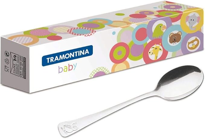 Colher Infantil Tramontina Baby Friends em Aço Inox