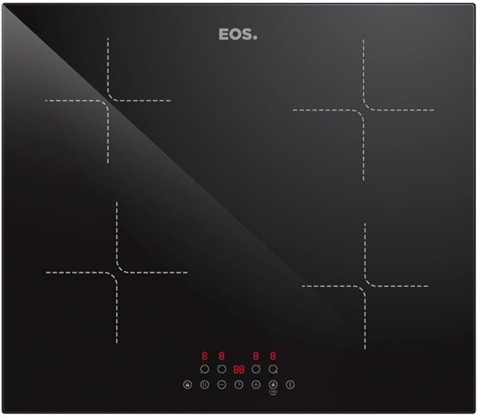 Cooktop de Indução 4 Bocas Eos 7200w Preto Eci04ep2 220v