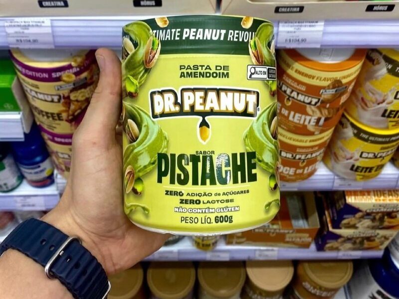 DR. PEANUT PASTA DE AMENDOIM PISTACHE 600G COM WHEY PROTEIN