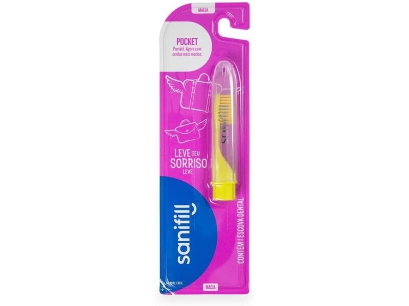 Escova de Dente Sanifill Pocket – Cerdas Macias – Cores sortidas, Sanifill