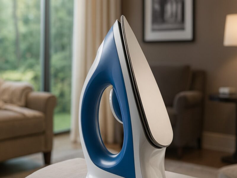 Ferro de Passar a Seco Iron Force Elgin Super Leve Branco e Azul Base Antiaderente 110V