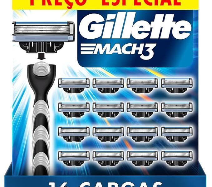 Gillette Mach3 – Refil Para Barbear, 16 Unidades