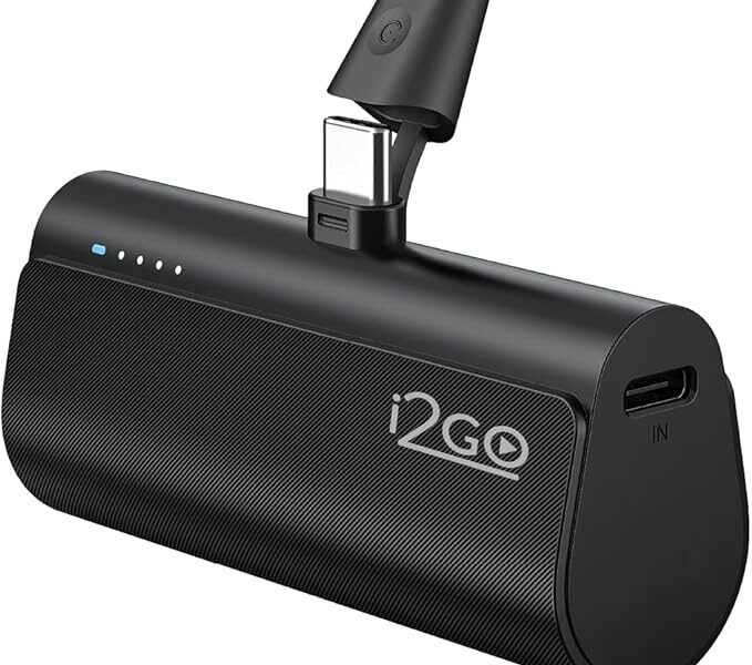 I2GO, Carregador Portátil (Power Bank), Pocket, 5000mAh, Não Necessita Cabos, Modelo USB-C