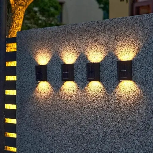 Kit 4 Luminária Luz Solar Sensor Jardim Parede Prova Dágua