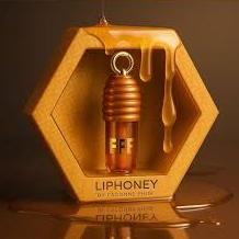 LIPHONEY Gloss Labial Hidratação Prolongada na fragrancia e sabor de Mel – Chaveiro Gramour e Elegancia