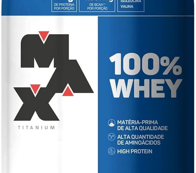 Max Titanium 100% Whey (900G) – Sabor Cookies And Cream
