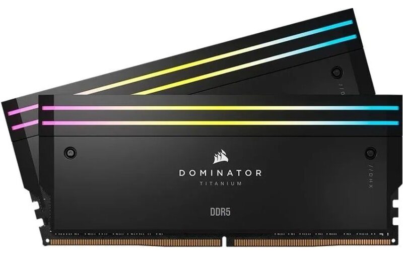 Memória RAM Corsair Dominator Titanium, RGB, 32GB (2x16GB), 6000MHz, DDR5, CL30, para Intel XMP, Preto – CMP32GX5M2B6000C30