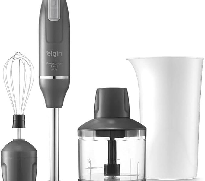 Mixer Power Inox 3 em 1 600W Elgin Lunar 110V – Mixer, triturador e batedor