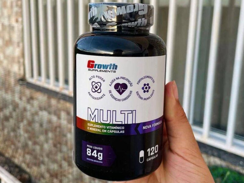Multivitamínico 120 Cáps. Growth Supplements – Sabor Neutro (Nova Fórmula)