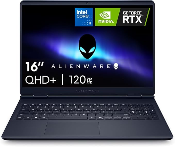 Notebook Gamer Alienware Aurora 16″ WQXGA | Intel Core 5 | 16GB RAM | 512GB SSD | NVIDIA GeForce RTX 4050 | Windows 11 | AC16-C5210H-A20