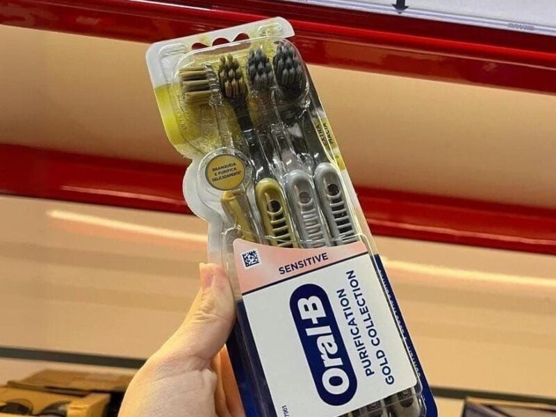 Oral-B Escova de Dente Sensitive Purification Gold Collection Extra Macia 4 Unidades