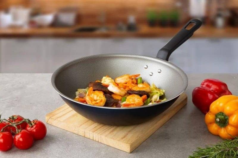 Panela Wok Antiaderente Tramontina de Alumínio – Ravena Azul 24cm – Panela Wok –