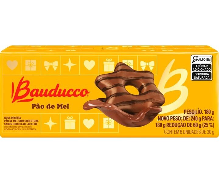Pao de Mel Bauducco Com 6 Unidades 180g