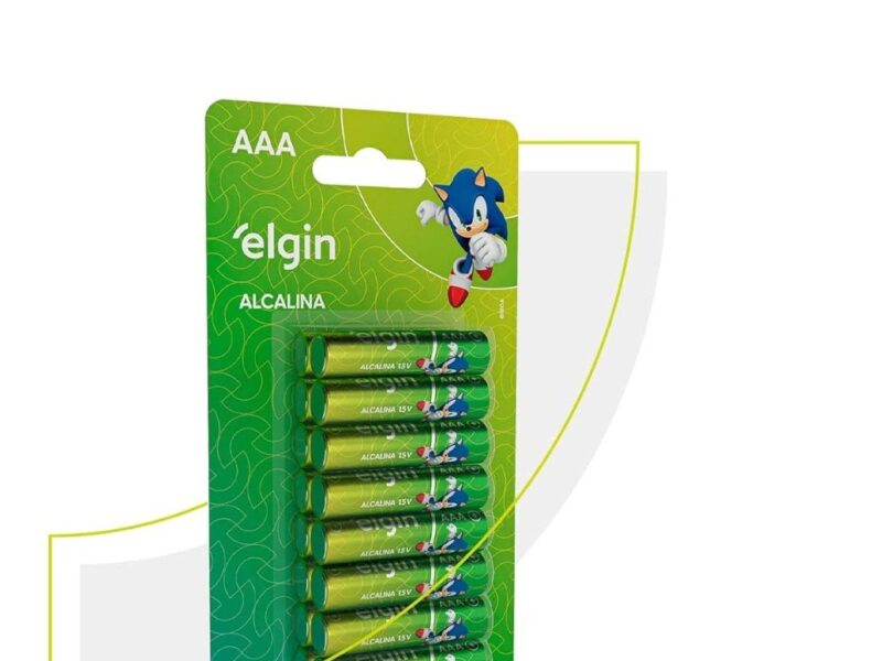 Pilha Alcalina AAA com 16 unidades Elgin Palito
